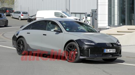 Spy photos capture Hyundai Ioniq 6 N prototype testing at Nurburgring